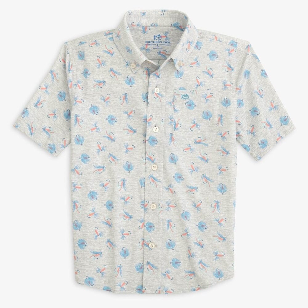 Southern Tide Boy's Youth "Guy with Allure" Heather Sportshir XL